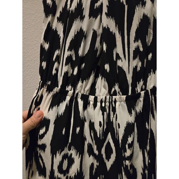 Athleta Women's M Black Ikat Bloom Halter Maxi Dress Casual Spring - Picture 3 of 11